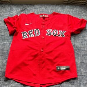 Nike Kids Red Sox Button-Up Jersey - Red